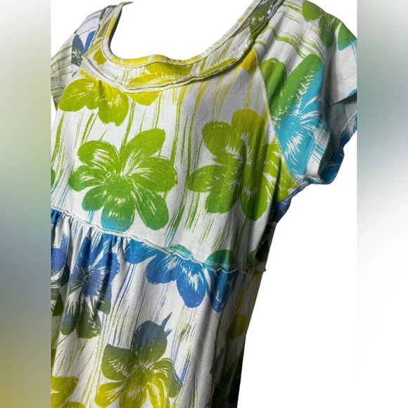 Ladies Fresh Produce Empire Dress With Ruffle On Bottom Size Medium Bright Color - Picture 4 of 8